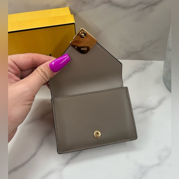 ❌SOLD❌🔥RARE! FENDI•FF Diamonds Bicolor Trifold Wallet - Picture 3 of 7